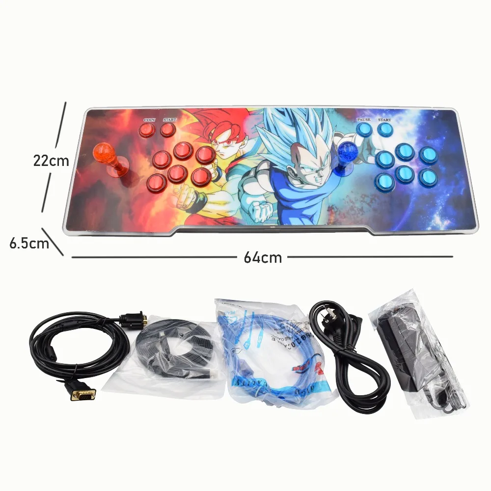 Новые Pandora 3D коробка с двумя джойстиками аркадная игровая консоль 2200 в 1 игра PCB плата консоль с светодиодный кнопки игрового автомата HDMI VGA Выход