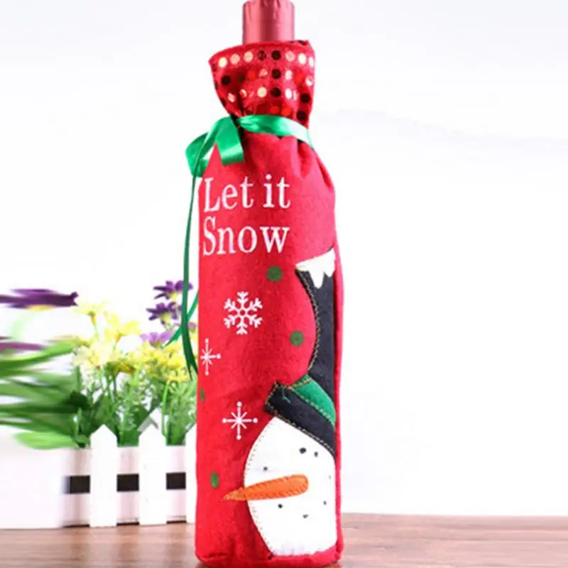 2018 Новое поступление рождественские украшения для дома красное вино бутылки