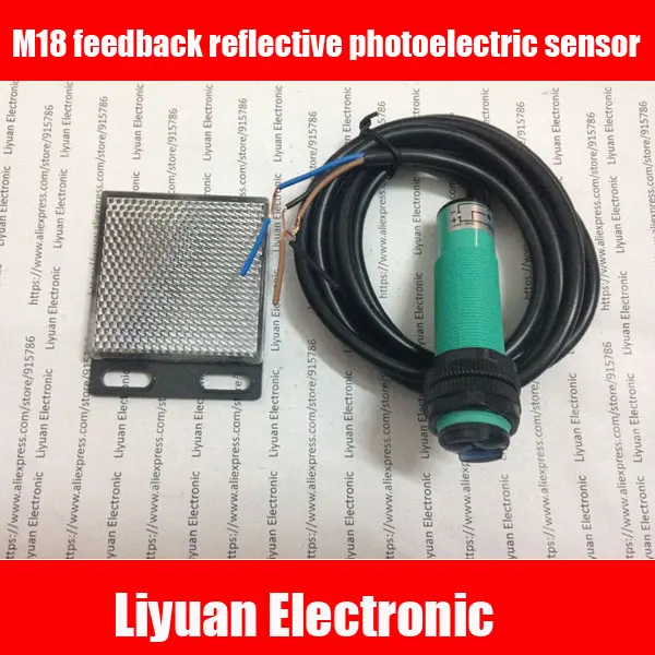 Светоотражающий фотоэлектрический датчик M18 2 шт. E3F-R2C1 NPN зеркальный выключатель