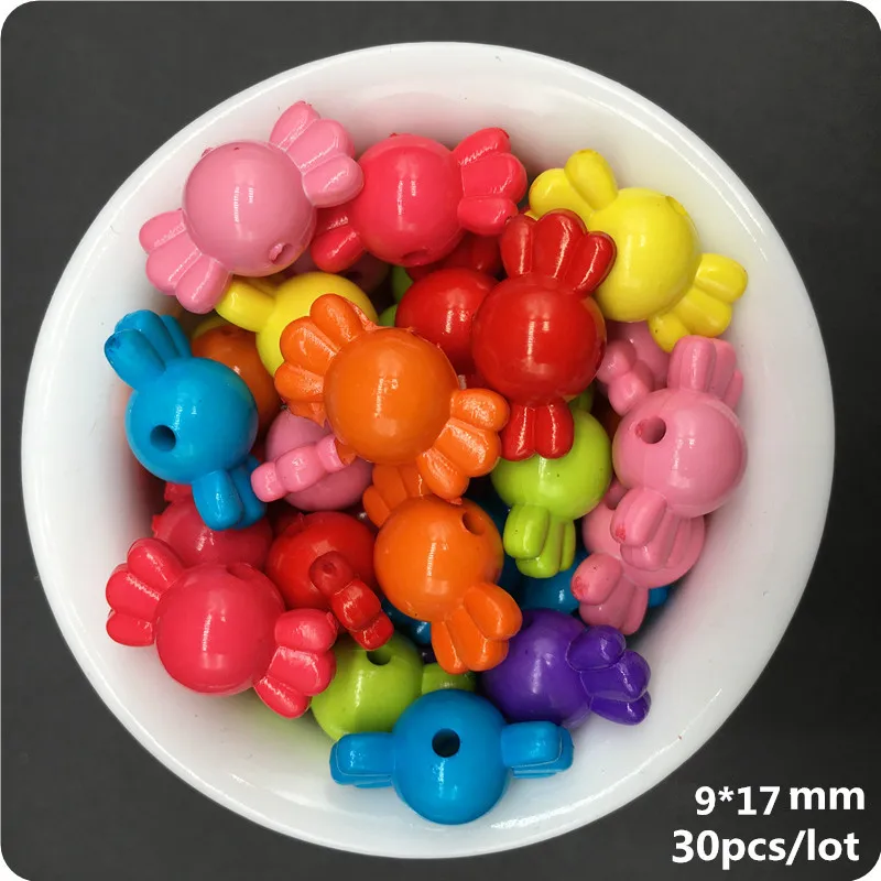 50/100 шт акриловые бусины конфетный цветок ручной работы DIY Простые Ювелирные