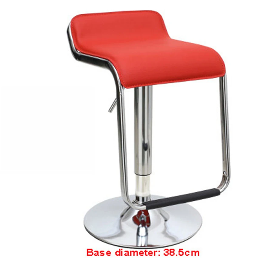 Standard type-Red Подъемный поворотный барный стул на стойке вращающийся 56-76 см регулируемый по высоте барный стул из искусственной кожи мягкая подушка высокий табурет - Цвет: Standard type-Red