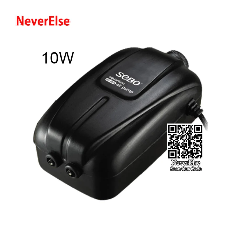 10W Double Outlet Бесшумный Регулируемый внешний воздушный компрессор кислородный насос с воздушным каменным шлангом для аквариума аксессуар для аквариума один двойной выход - Цвет: 10W Double Outlet
