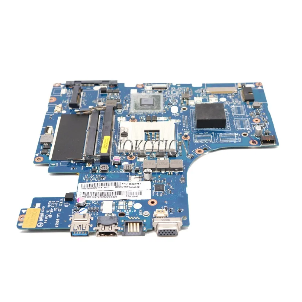 Материнская плата NOKOTION для ноутбука Lenovo Ideapad z500 Series S989 La-9061p 90001767 HM76 DDR3 материнская