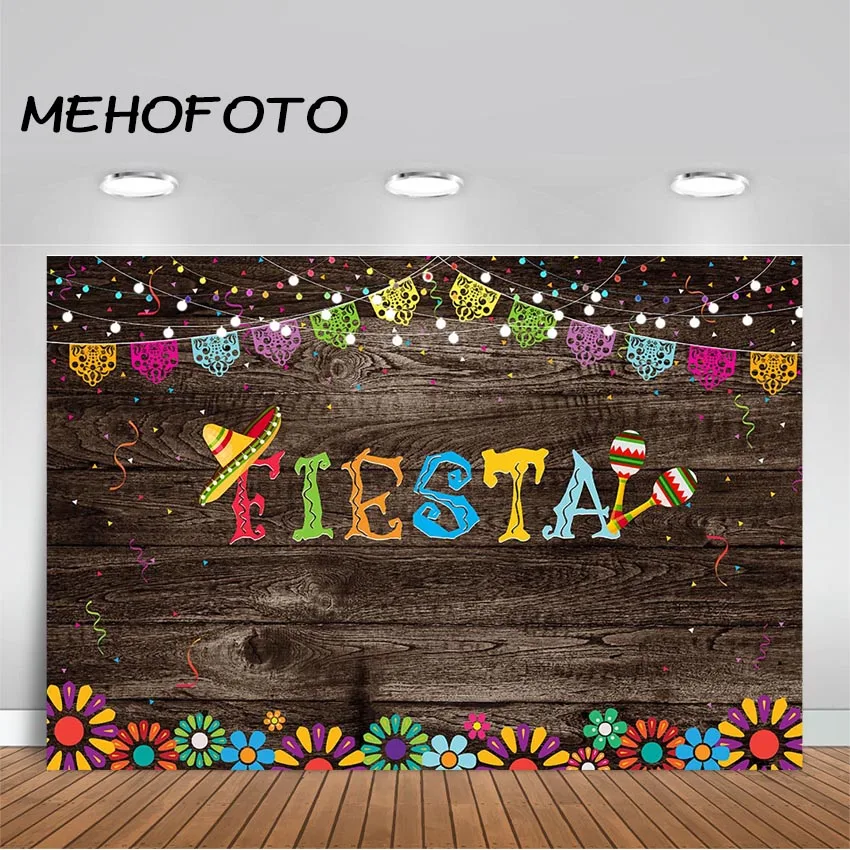 Фон MEHOFOTO Fiesta для вечеринки по случаю Дня рождения Фотофон на тему мексиканской