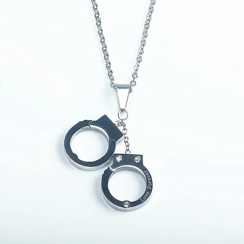 Снова Jewel для женщин подвеска в виде наручников ожерелья серебряного цвета Jewelry звено цепи нержавеющая сталь цепочки и ожерелья для обувь девочек ювелирные изделия