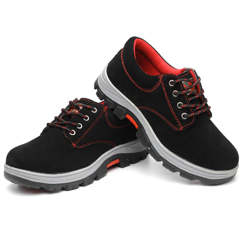 Outdoor Construction Men's Steel Toe Cap Anti-slip Safety Shoes Men Industrial Puncture Proof Short Work Boots #11 | Обувь