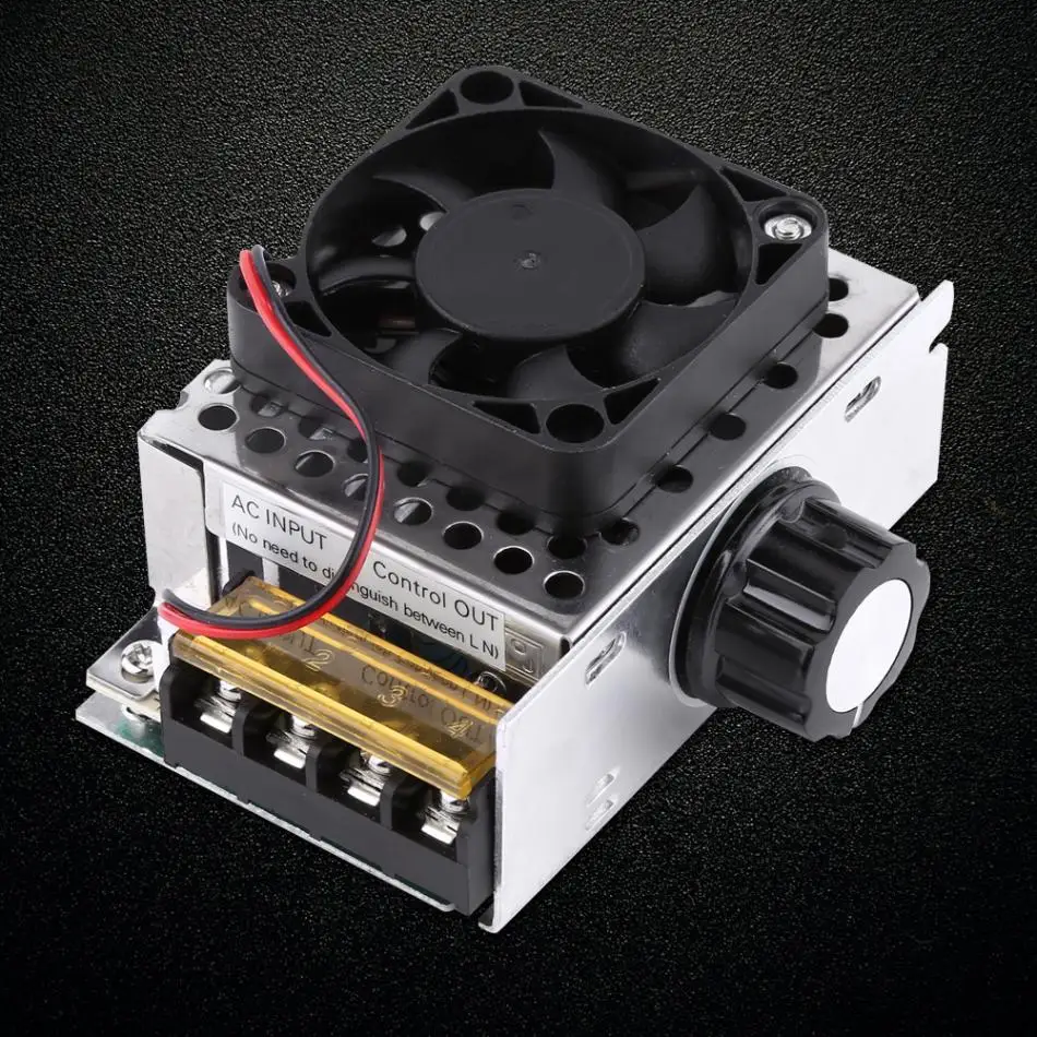 AC 220V 4000W SCR Электрический регулятор напряжения диммер регулятор температуры двигателя с вентилятором