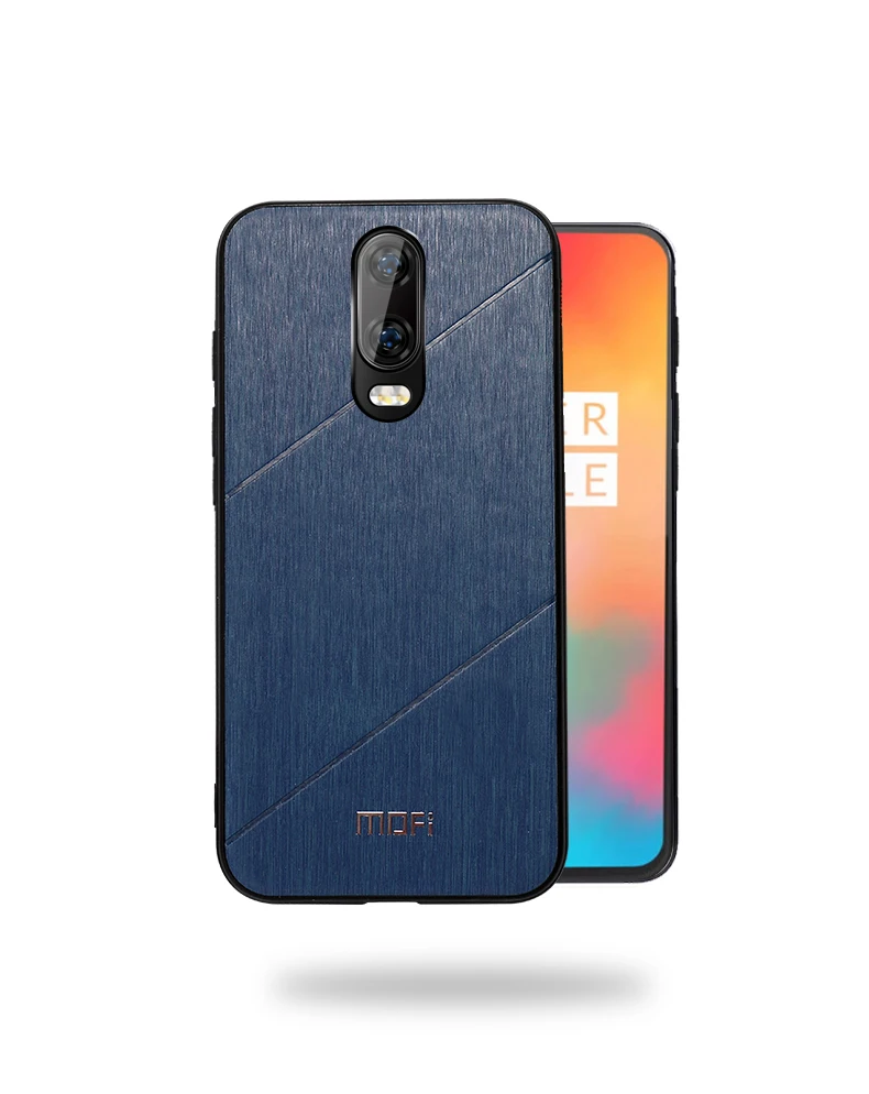 MOFi oneplus 6T чехол one plus 6t задняя крышка Жесткий защитный чехол Роскошный oneplus 6t бизнес черный 1+ 6t чехол
