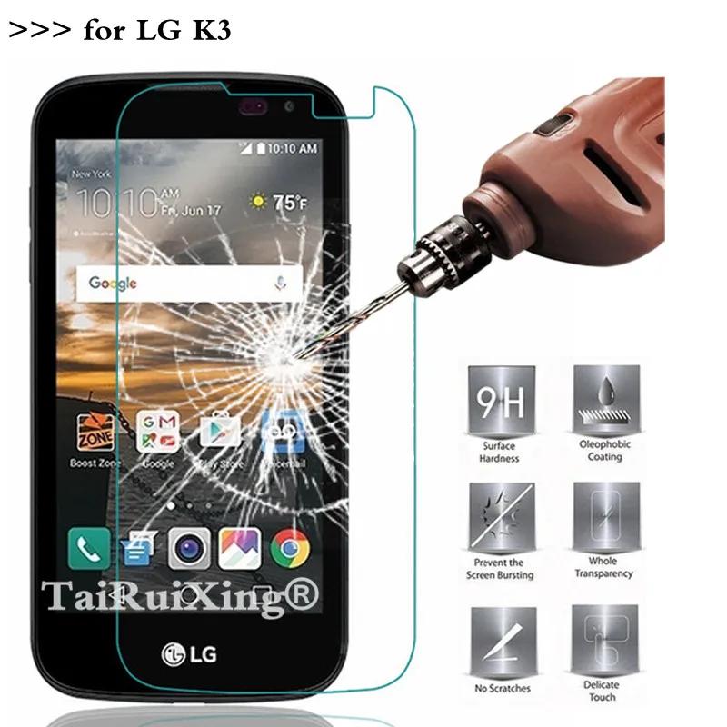 9H 2.5D 0 26 мм Закаленное стекло протектор экрана для LG K3 Lte Защитная пленка K100