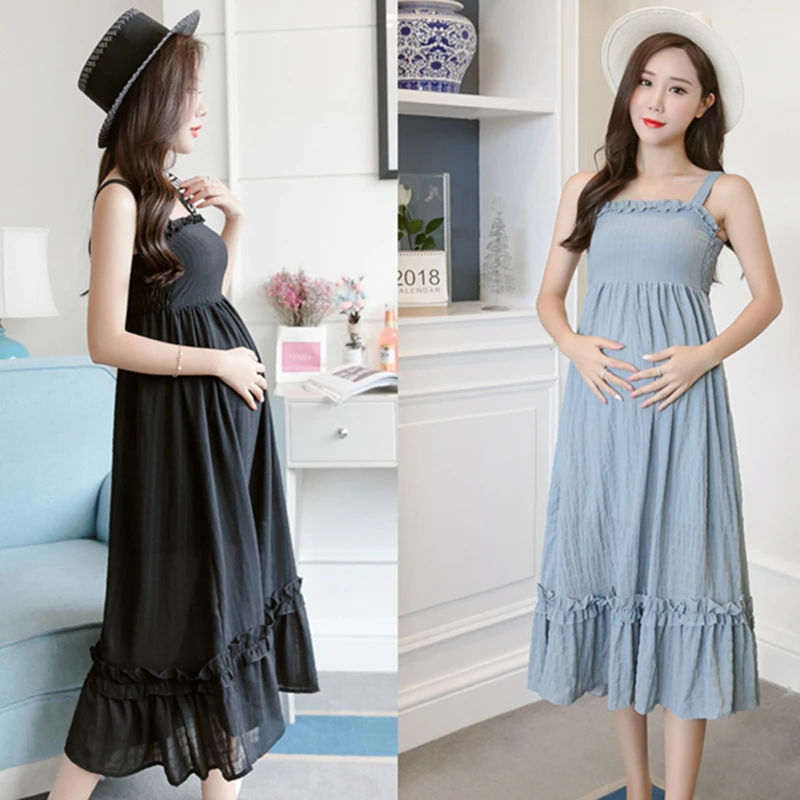 2018 лето материнства краткое Стиль большой Размеры платья Беременная женщина