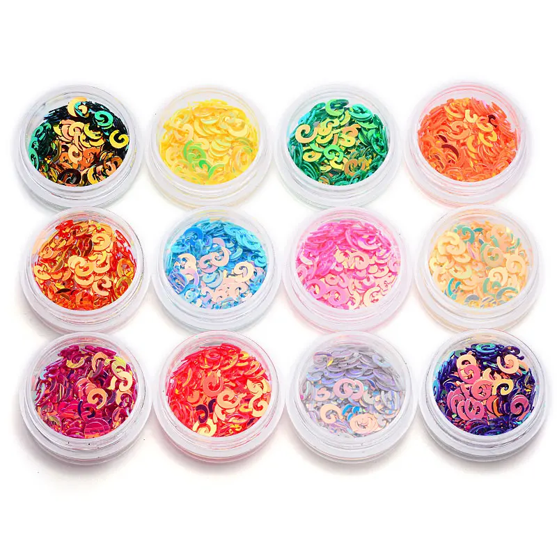 1 коробка радужные блестящие дизайн ногтей блестки красные розовые фиолетовые