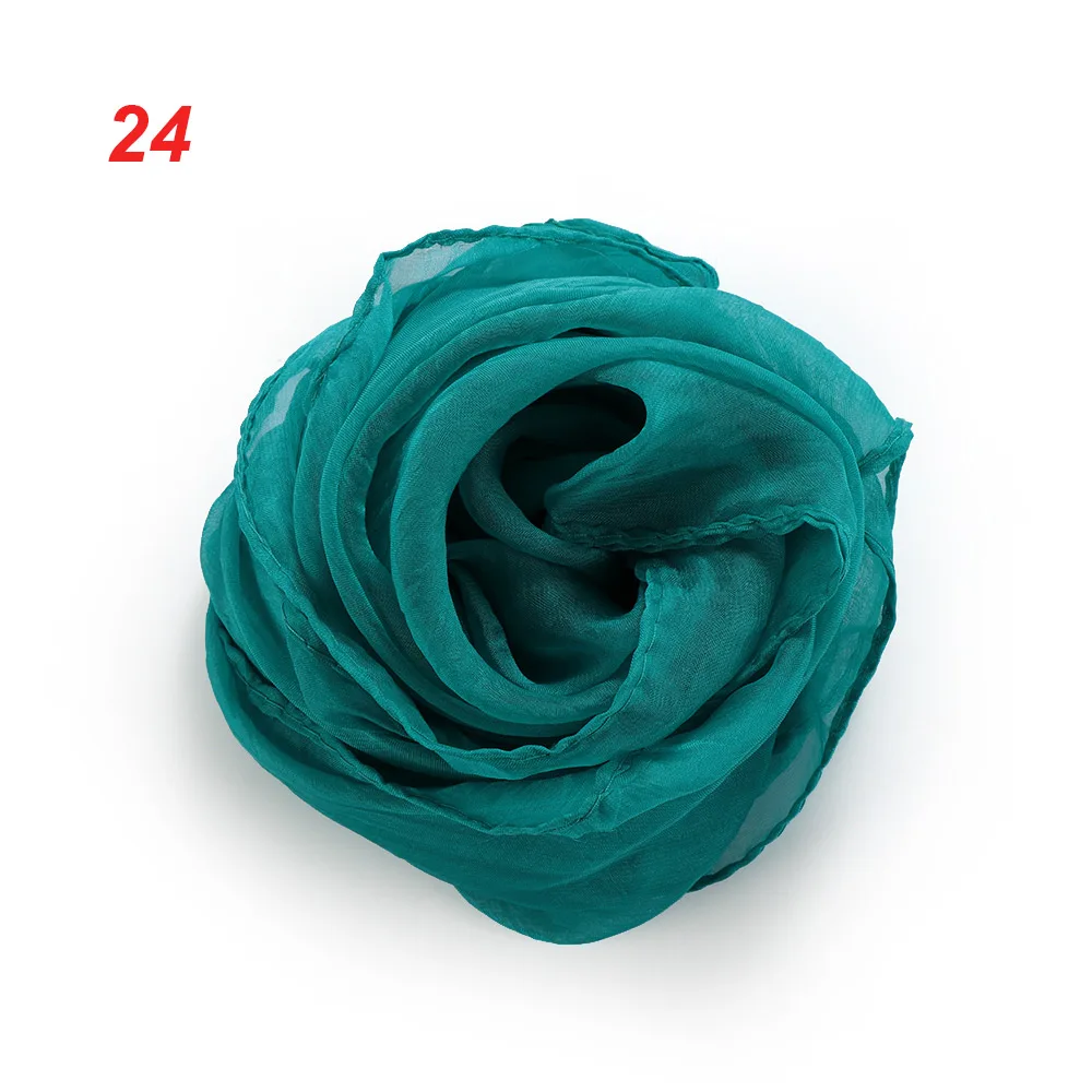 24 peacock blue Модный женский квадратный шарф, элегантный цветочный весенний летний головной убор, повязка для волос, шейный платок, Мягкий Шифоновый Шелковый квадратный шарф - Цвет: 24 peacock blue