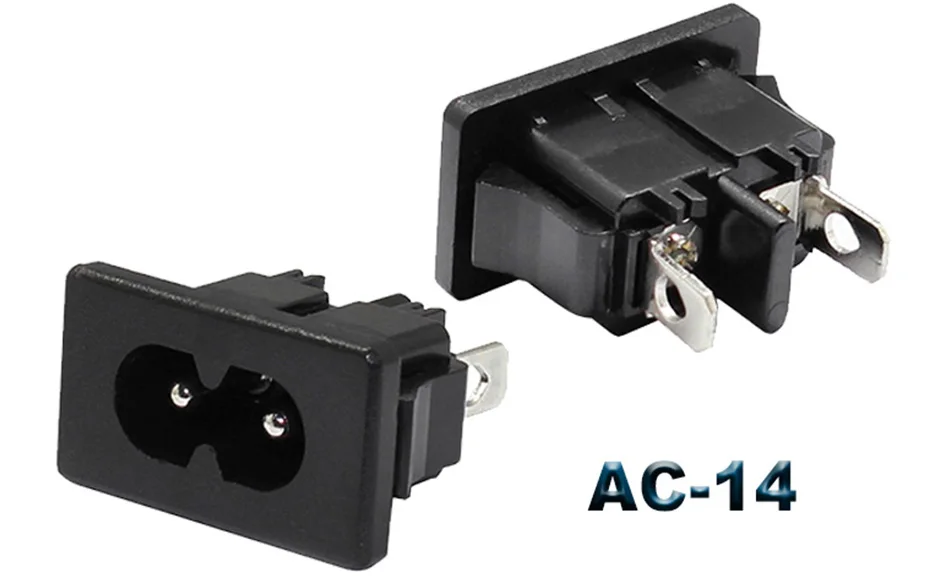 IEC320 C14 электрическое гнездо переменного тока 3 pin Красный светодиодный 250V кулисный переключатель 10A предохранитель женский мужской гнездо входа разъем 2-контактный разъем крепление
