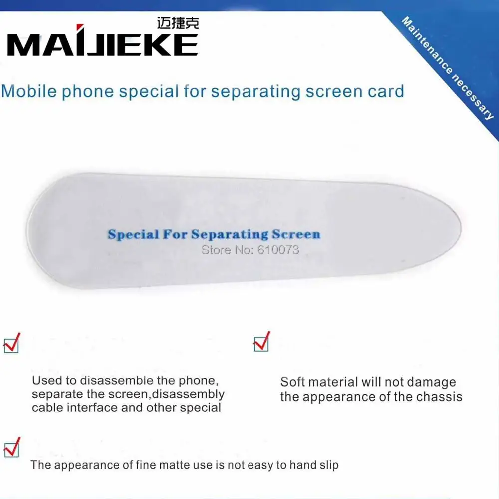 

10PCS Special Open Tools For Mobile Phone Screen Front Glass Middle Frame Plastic Disassemble Card