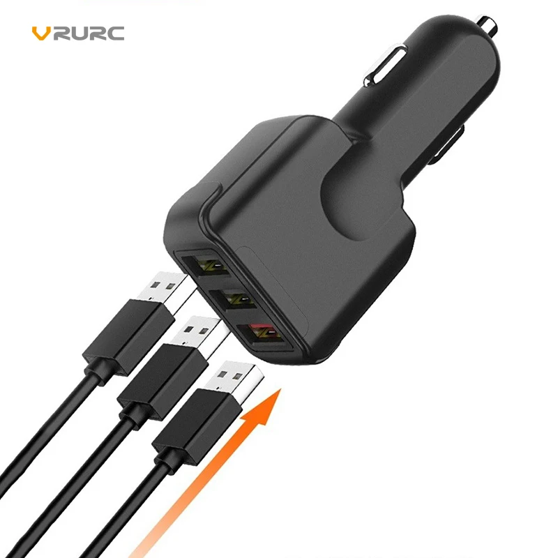 VRURC 3 Порты usb быстрый автомобиль Зарядное устройство Quick Charge QC 0 USB Автомобильное