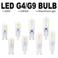 6pcs corn bulb g9 led bulb 3w 5w bombilla g4 led 220v lamp 2835 lampada g9 led dimmable light replace halogen lamp candle light