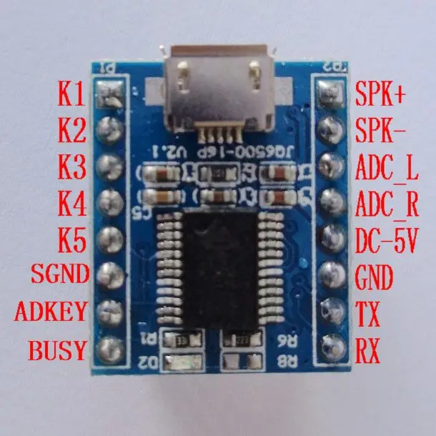 JQ6500 голосовой звуковой модуль USB заменить один на 5 способ MP3 голосовой стандарт