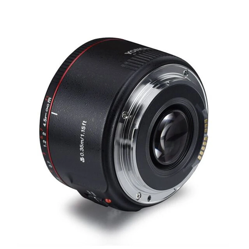 Объектив YONGNUO YN50mm F1.8 II EF 50mm AF MF для камеры Canon 700D 750D 800D 80D 6D 7D 5D Mark III IV 5DS 1300D 1500D