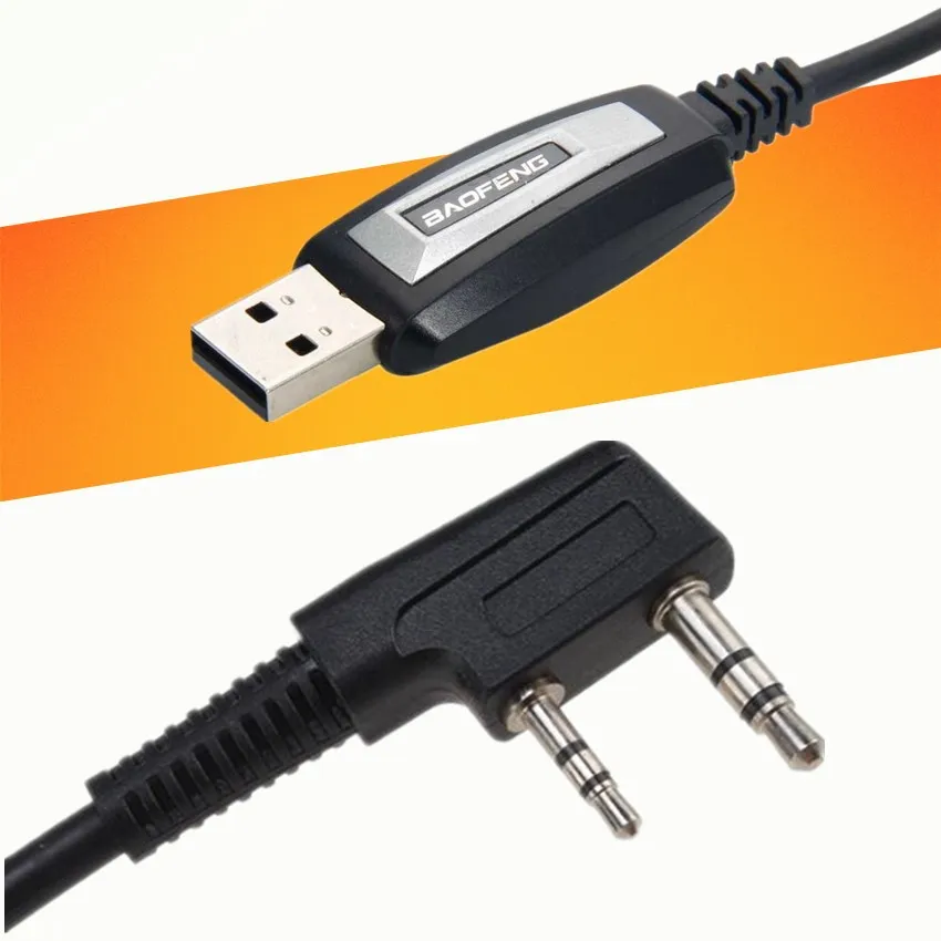 2 шт. USB кабель для программирования любительской рации BAOFENG UV 5RBF 888S Kenwood WEIERWEI Puxing LT