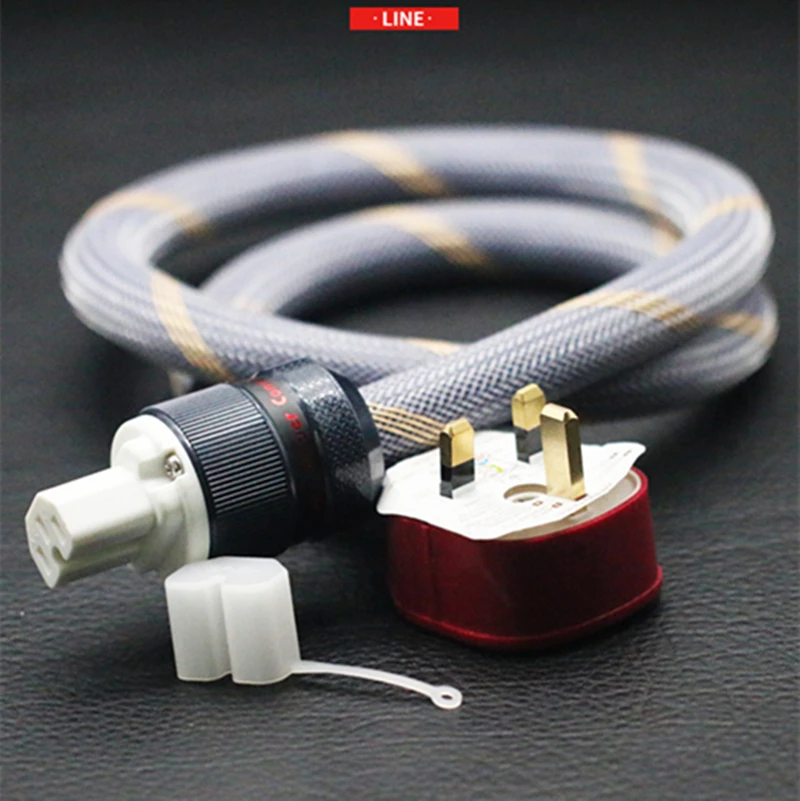 Силовой кабель FURUKAWA T1 из кислородно-свободной меди стандарта Британии 5N с разъемами MK Power Line GB HK Plug для аудио-техники.