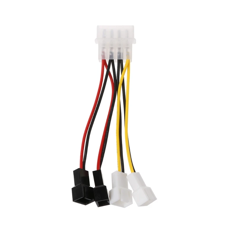 

IDE Molex 4-контактный к 4X 3-контактный TX3 корпус охлаждающий вентилятор адаптер питания конвертер Кабель