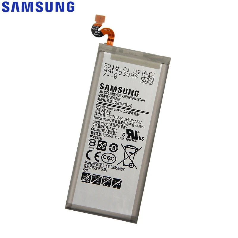 Оригинальная Замена samsung батарея для Galaxy Note 8 Note8 N9508 N9500 проект Байкал натуральная батарея EB-BN950ABE EB-BN950ABA