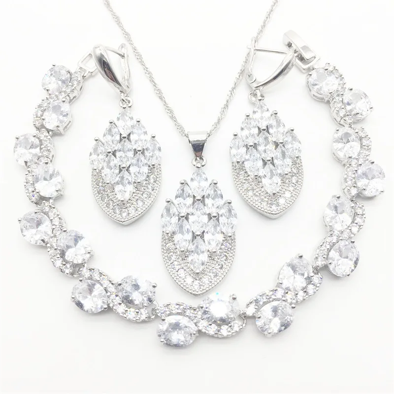 Женский ювелирный комплект из колье и серёг серебра 925 пробы|jewelry set bracelet|bracelet