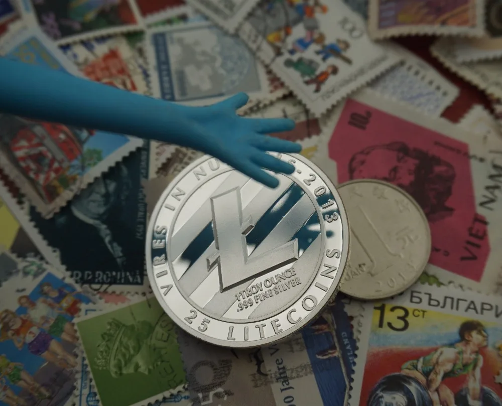 Litecoin Physical 1 Биткойн посеребренные монеты коллекционные вещи США Btc Vires in Numeris