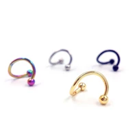 4pcs fashion medical stainless steel s twist studs nose ring women piercing lip ear ring body clip hoop jewelry gift