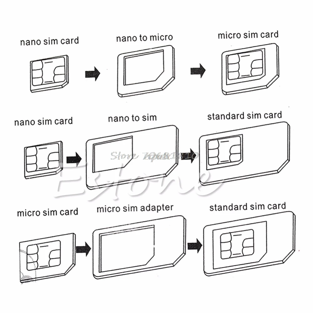 Nano sim карта к Micro карте стандартный адаптер для карты конвертер оптовая продажа и