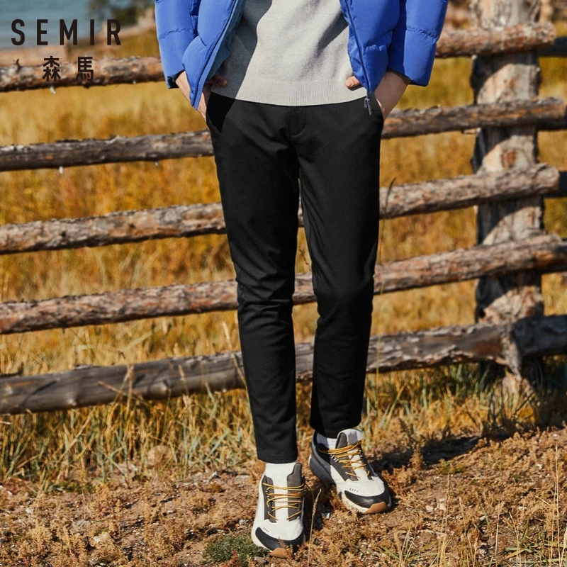 SEMIR осень-зима джинсы мужские теплые флокированные мягкие 2019 новые деятельности