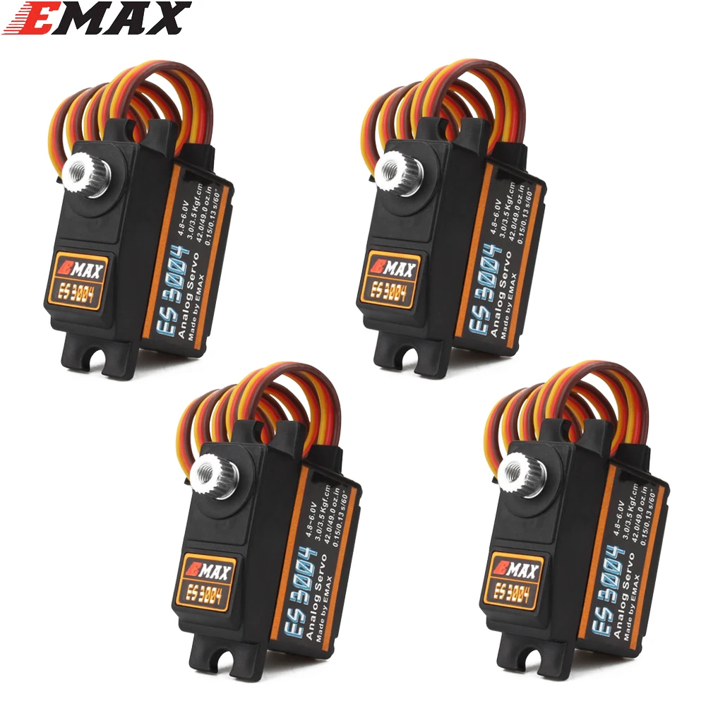 EMAX ES3004 17g 3.5kg 0.13sec 23T Metal Gear Analog Servo For RC Airplane ES3104 upgrade