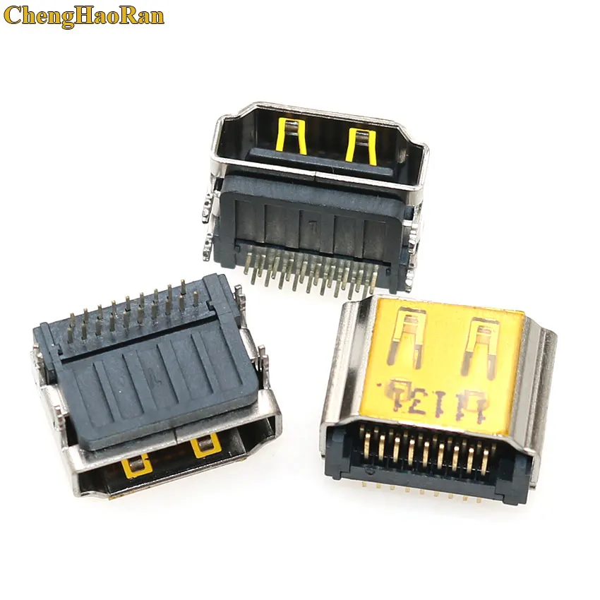 ChengHaoRan HDMI-совместимый гнездовой разъем 19pin sockect 4 фиксированная ножка SMD для