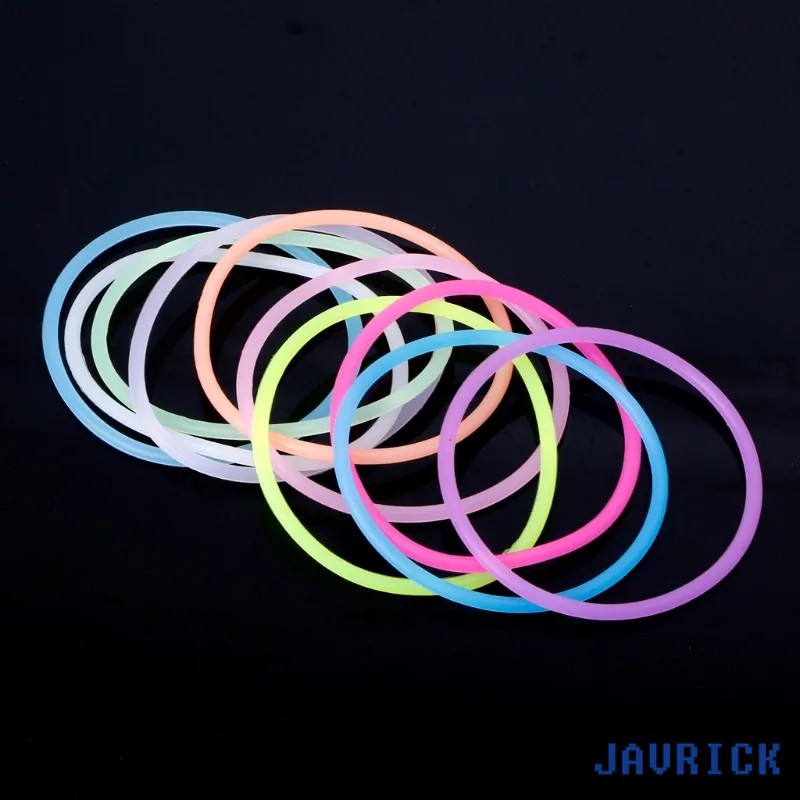 JAVRICK 10 шт. ночные светящиеся браслеты на запястье клейкие силиконовые DIY