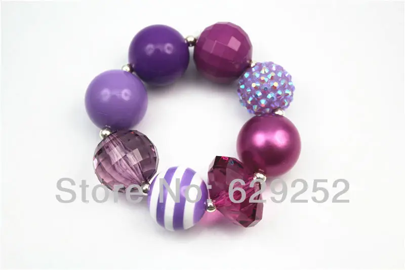 Новогодние подарки 10 шт. пурпурные цветы фиолетовые бусины крупные ожерелья для