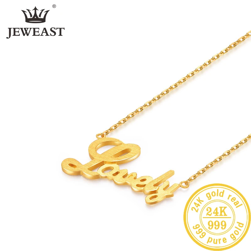 HMSS 24K ожерелье из чистого золота Настоящее AU 999 цельная Золотая цепь красивые высококлассные трендовые Классические Вечерние ювелирные изделия Новинка