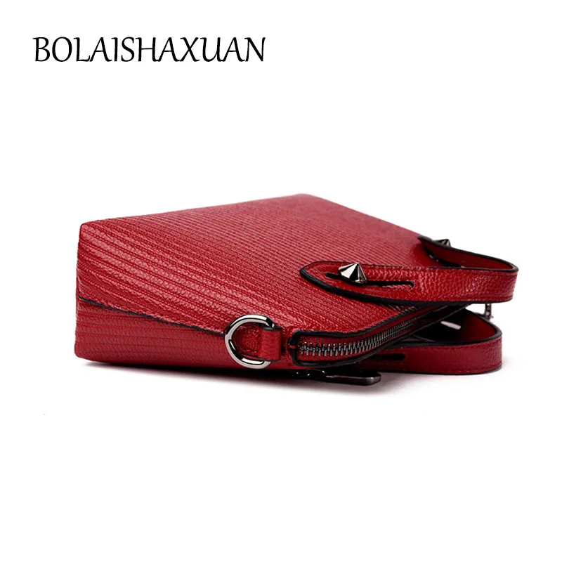 Полосатый Для женщин кожа Сумки Роскошные дизайнер Заклёпки сумка известный