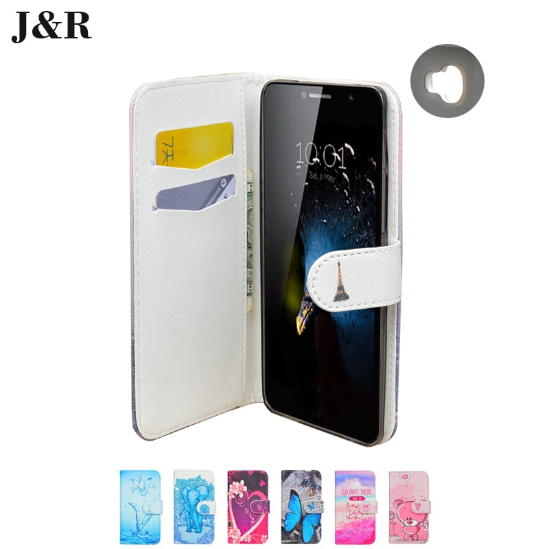 J &amp R для Alcatel Flash Plus 2 Чехол из искусственной кожи чехол с рисунком Чехол-кошелек