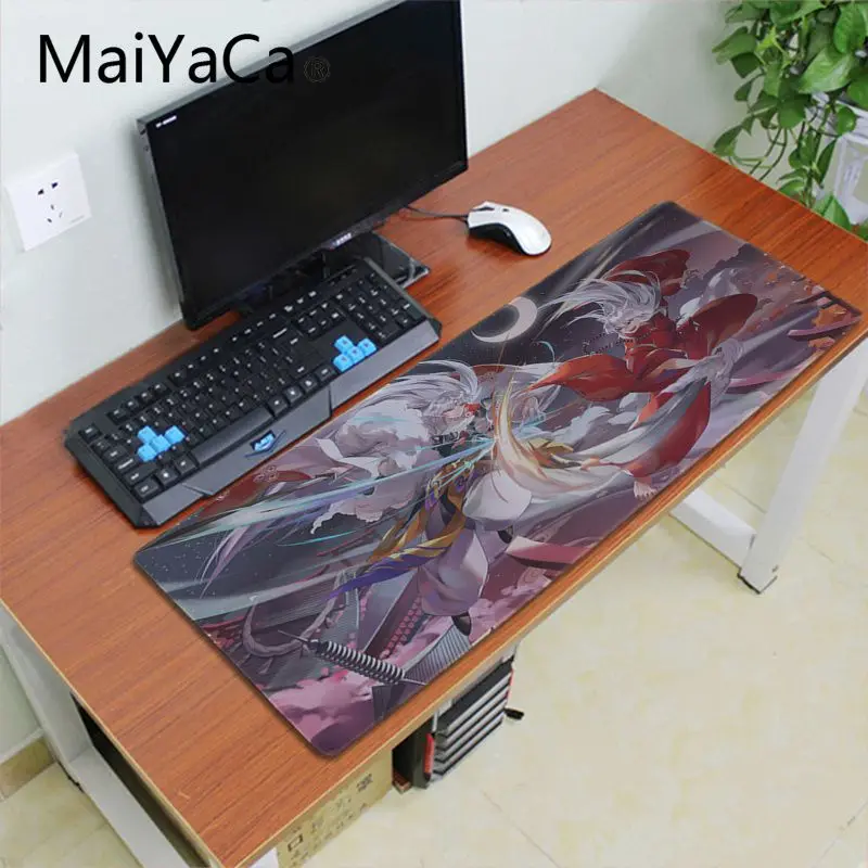 Резиновый коврик для мыши Maiyaca inuyasha с японским аниме противоскользящий размер xxl