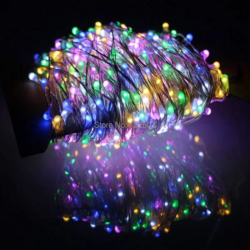 24 м 480 светодиодов наружные светодиодные гирлянды теплый белый серебряный провод