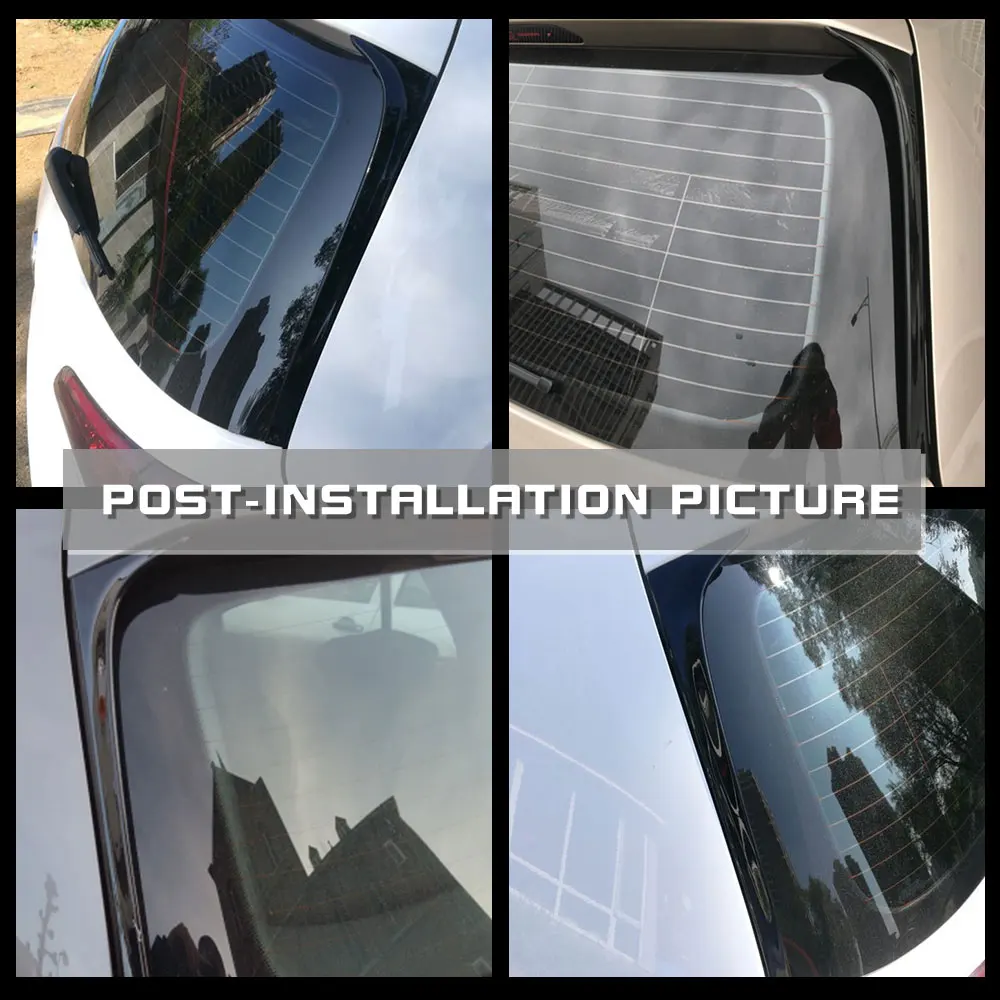 Углеродное волокно аксессуары Спойлеры черный окрашенный задний спойлер Крылья