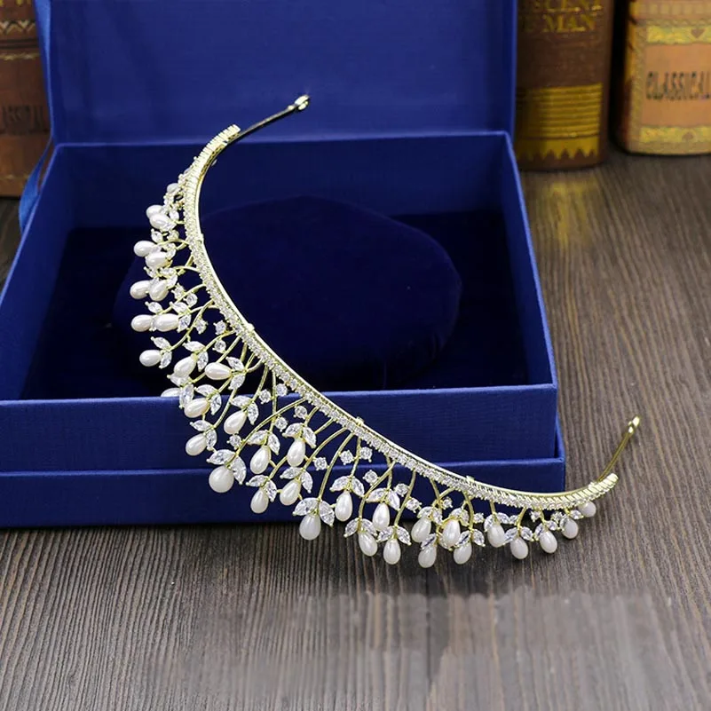 Red Trees Brand High Quality Luxury AAA Cubic Zirconia Wedding Crown Tiaras Jewelry Fashion Bridal Hair Accessories Headpiece | Украшения и