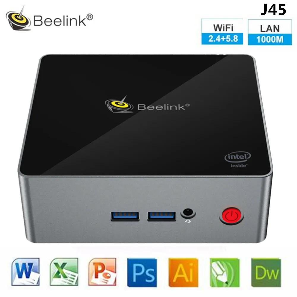 Мини ПК Beelink J45 Intel Apollo Lake Pentium J4205/2 4 GHz + 5 8 WiFi/BT4.0/4 K H.265 1000Mbps PK X45|ТВ-приставки и