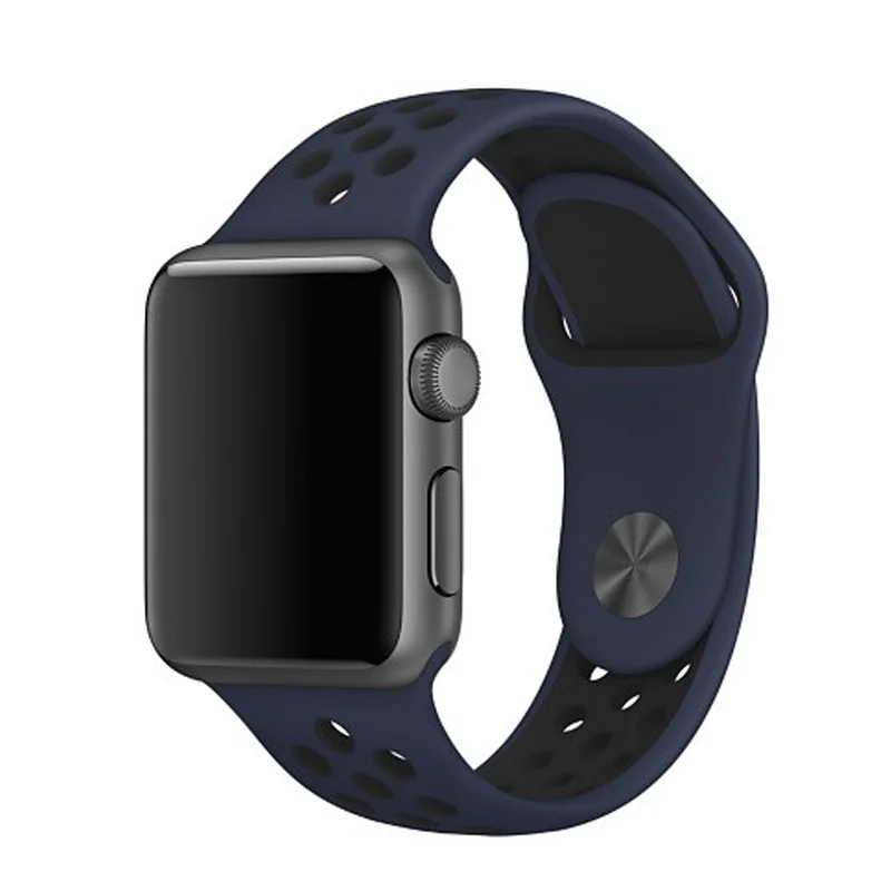 Сменный спортивный ремешок из мягкого силикона для Apple Watch Series 5 4 3 2 1 38/40/42/44 мм