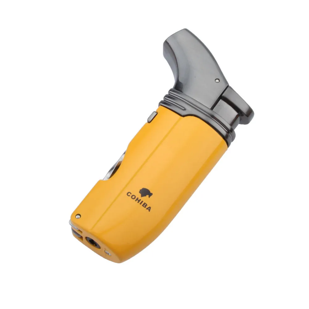 COHIBA TORCH JET FLAME Cigarette Lighter and Cigar Cutter Fashion Gas Butane Multifunction Suit with a Gift Box | Дом и сад