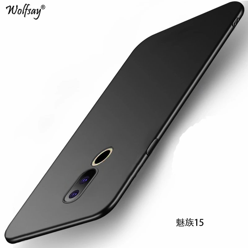 Wolfsay PC чехол Meizu 15 Mei zu Silm роскошный гладкий жесткий для телефона Чехлы Coque Fundas 5 46