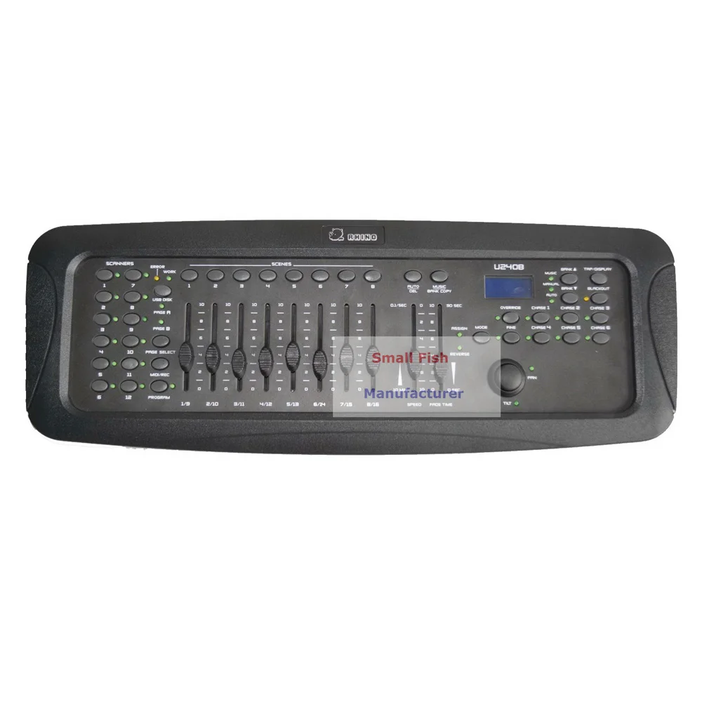 Портативный RHINO U240B DMX контроллер сценическое освещение консоль 3 Pin Male/Female XLR идеально подходит для светодиодный для ди-джеев для вечеринок и представлений