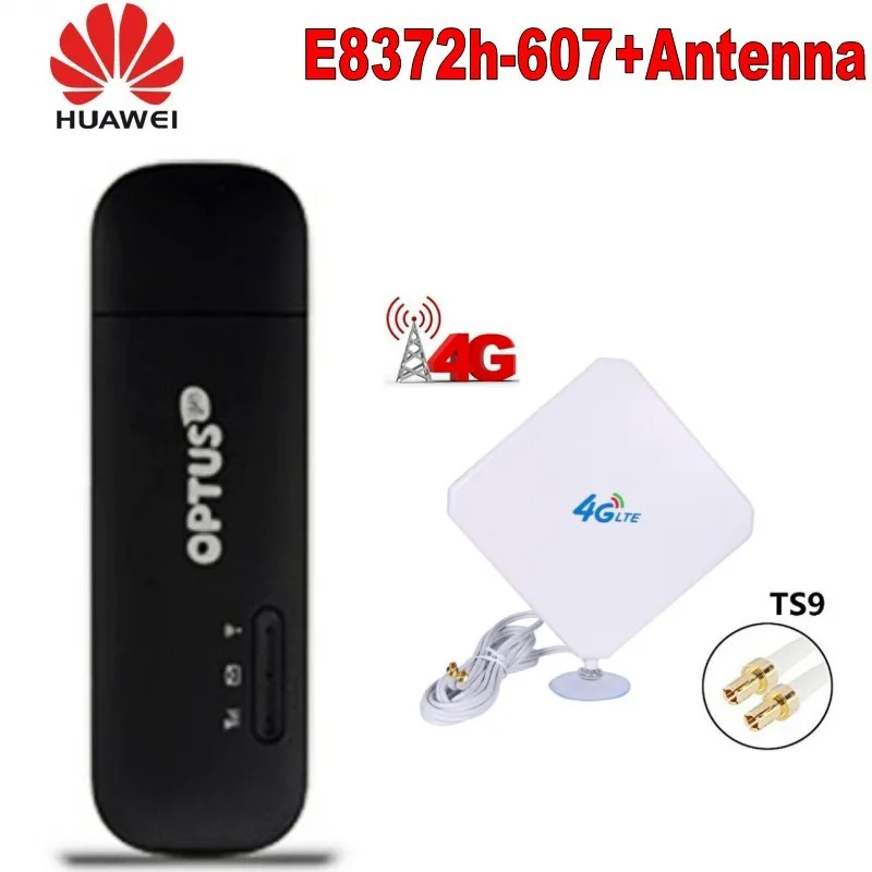 

Разблокированный модем Huawei Wingle E8372h-607 LTE USB WiFi + антенна TS9 4G 35dbi