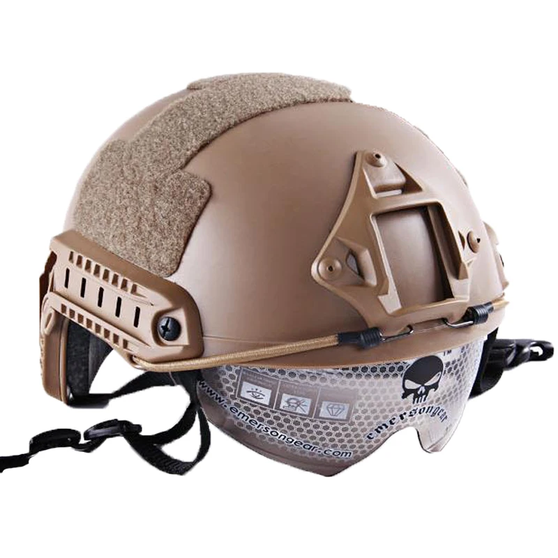 Военный армейский Быстрый Тактический шлем MICH с защитными очками регулируемый