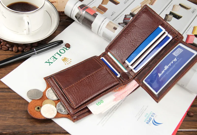 Fashion Men Wallets Hasp Cross Vertical Style Wallet Coin Pocket Quality PU Leather Black Brown Card Holder Purse Free Shipping | Багаж и